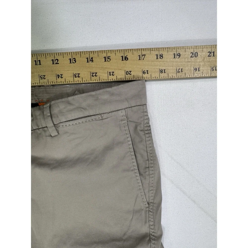 Marco Pescarolo Pants Silk Blend Cuffed Men 34x29 Beige Straight Flat Italy